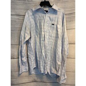 Mens Façonnable Club Long Sleeve Button-Down Shirt Size L Tall